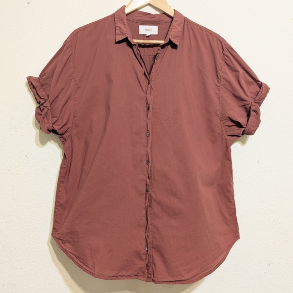 Xirena Women’s Size Small Channing Button Front Shirt Brick Red Cotton Classic - Picture 1 of 7
